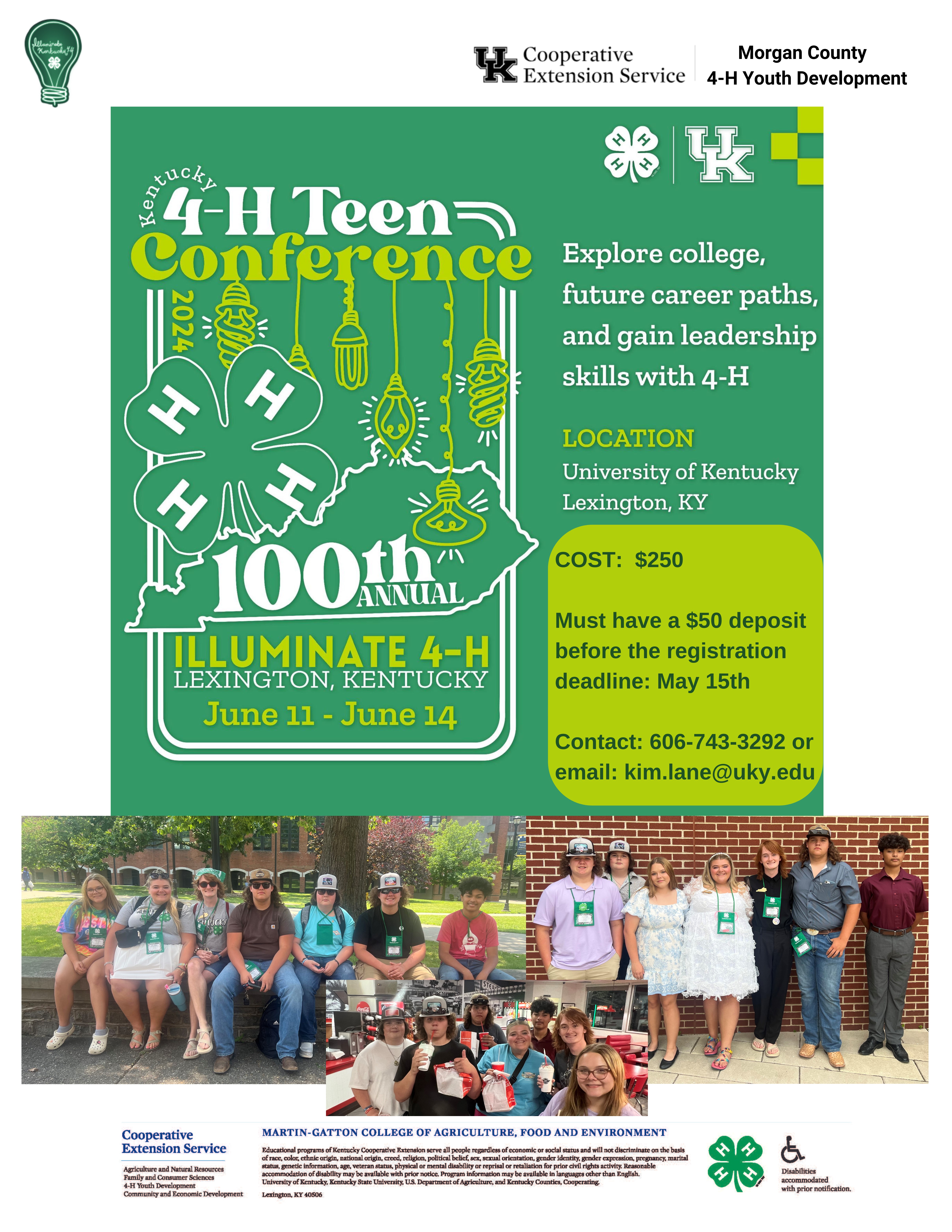 4-H Teen Conference Flyer