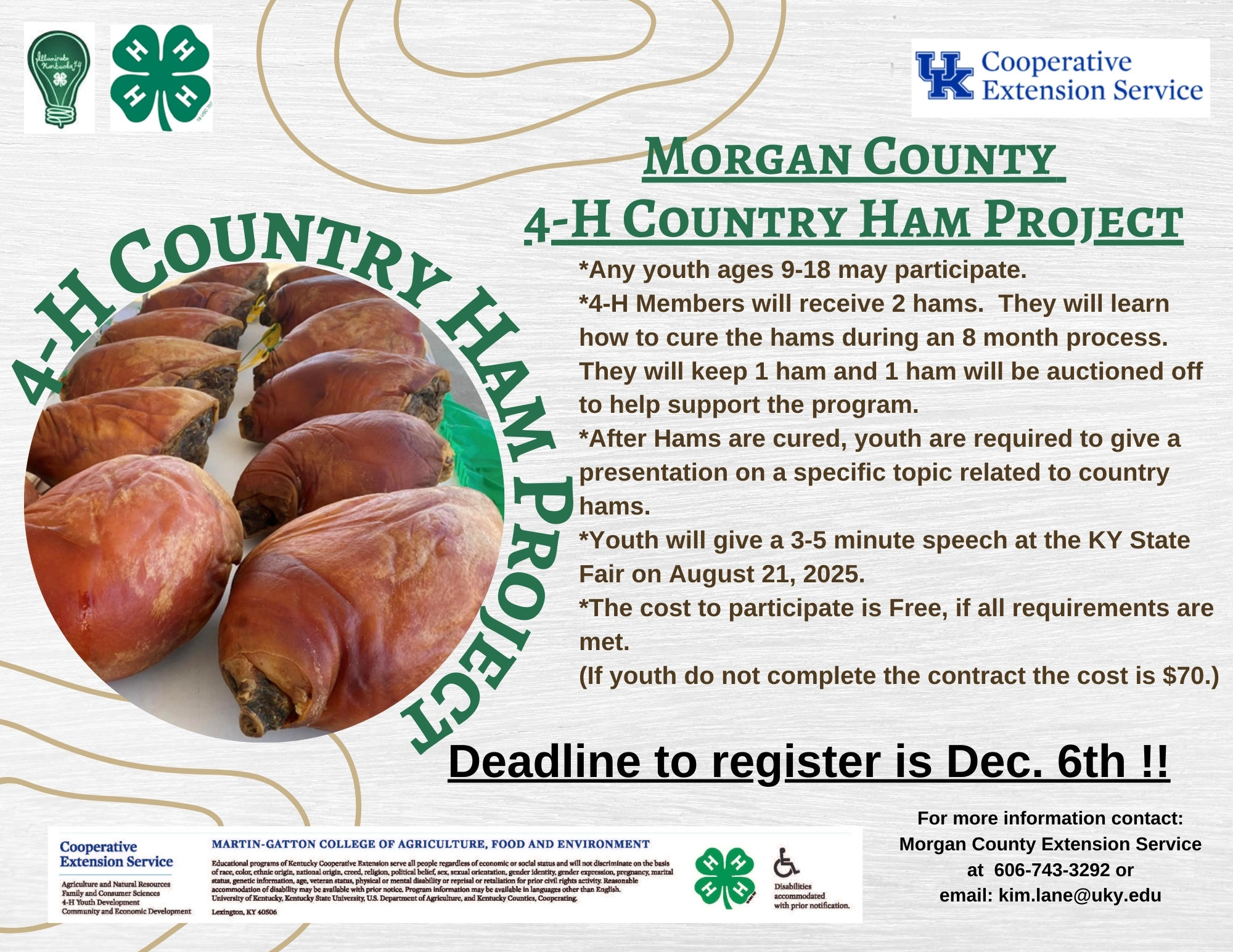 4-H Country Ham Flyer