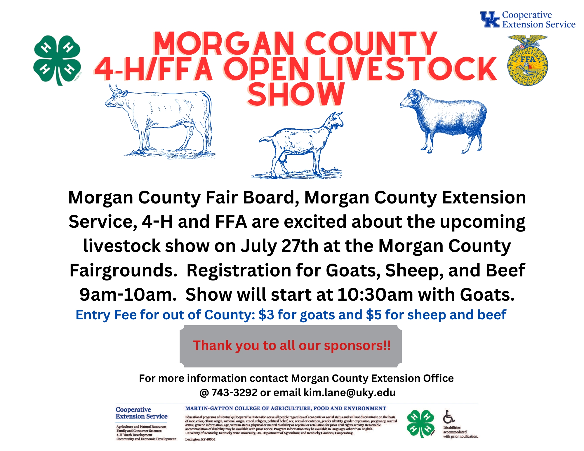 Livestock Show flyer