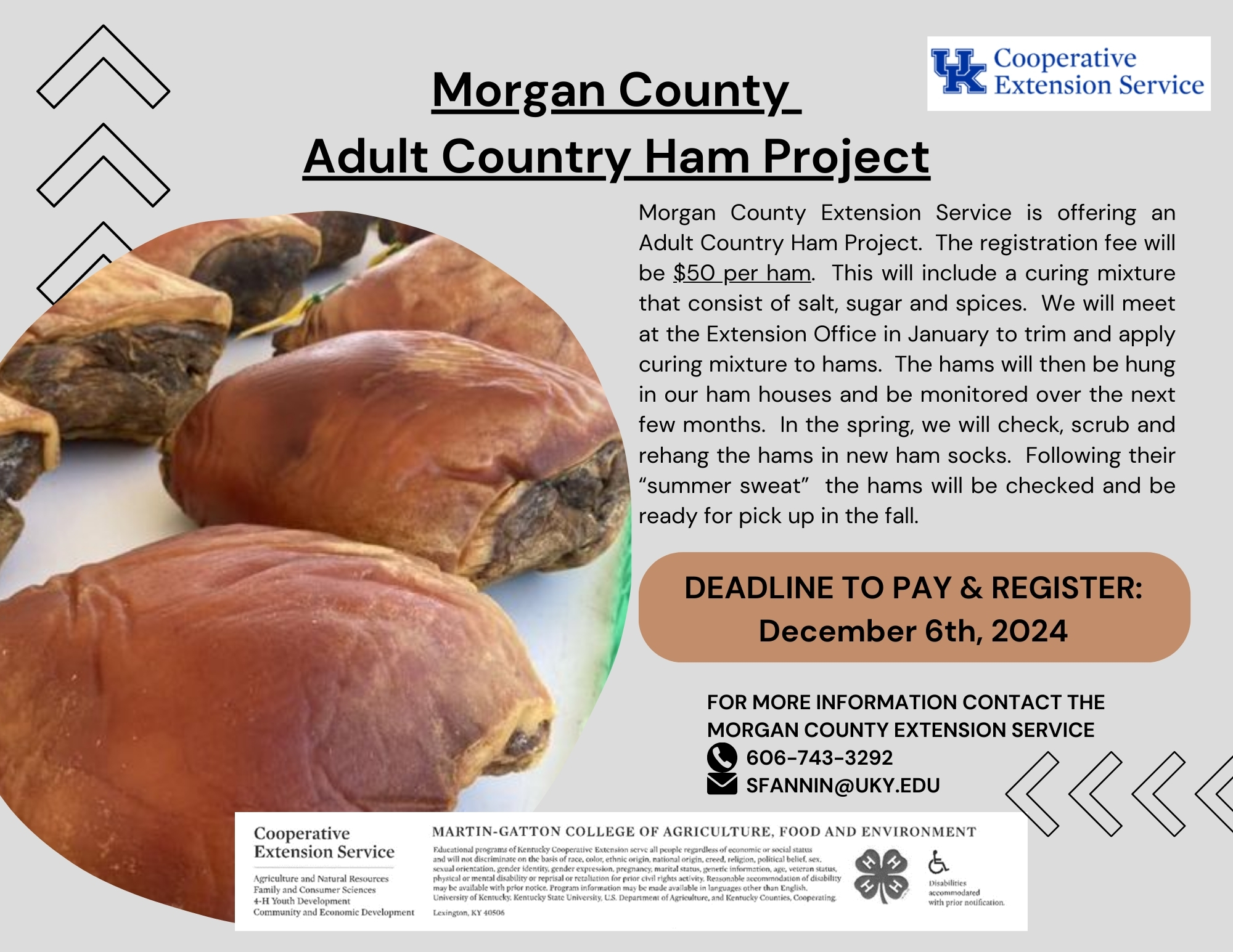 Adult Country Ham Project Flyer