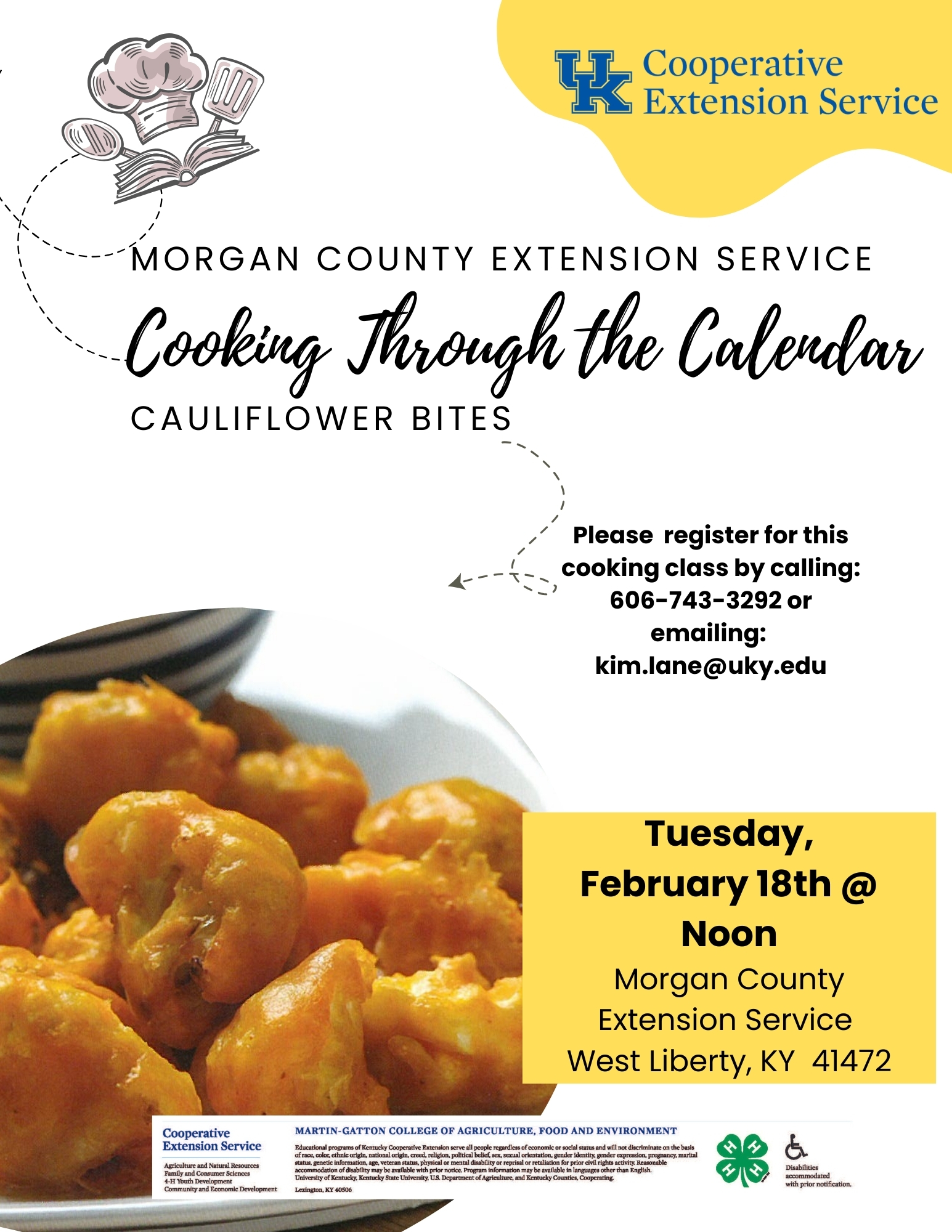 Cooking Through the Calendar Flyer