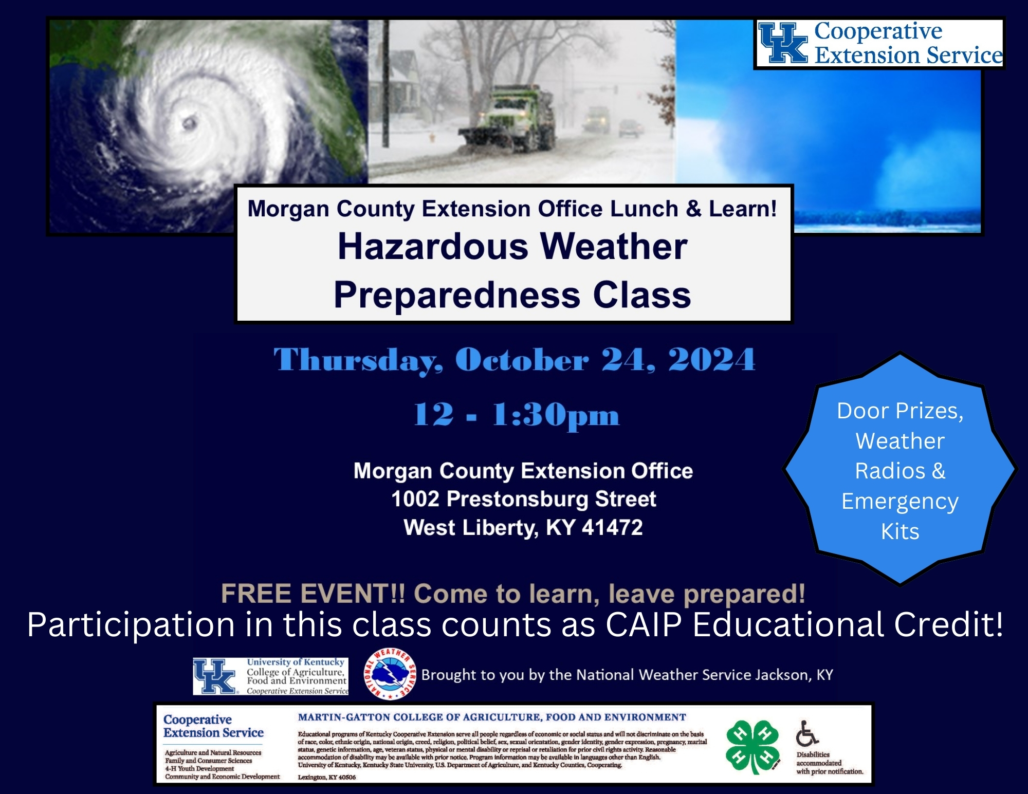 Hazardous Weather Preparedness Class