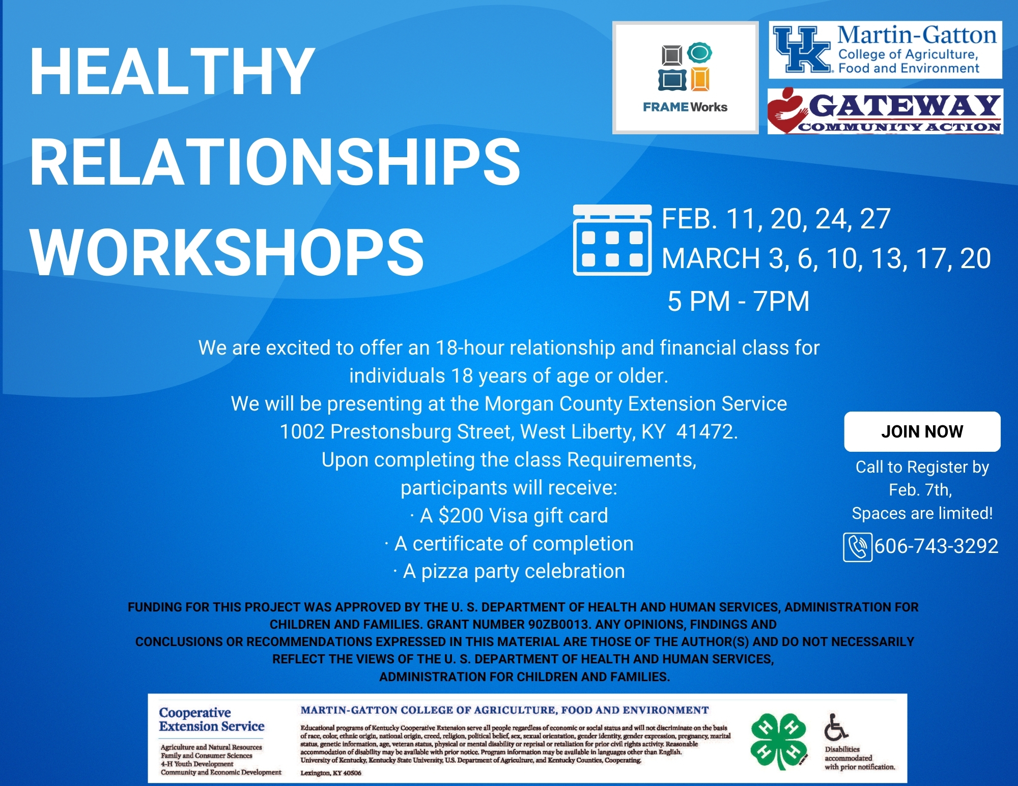 Healthy Relationships workshop flyer