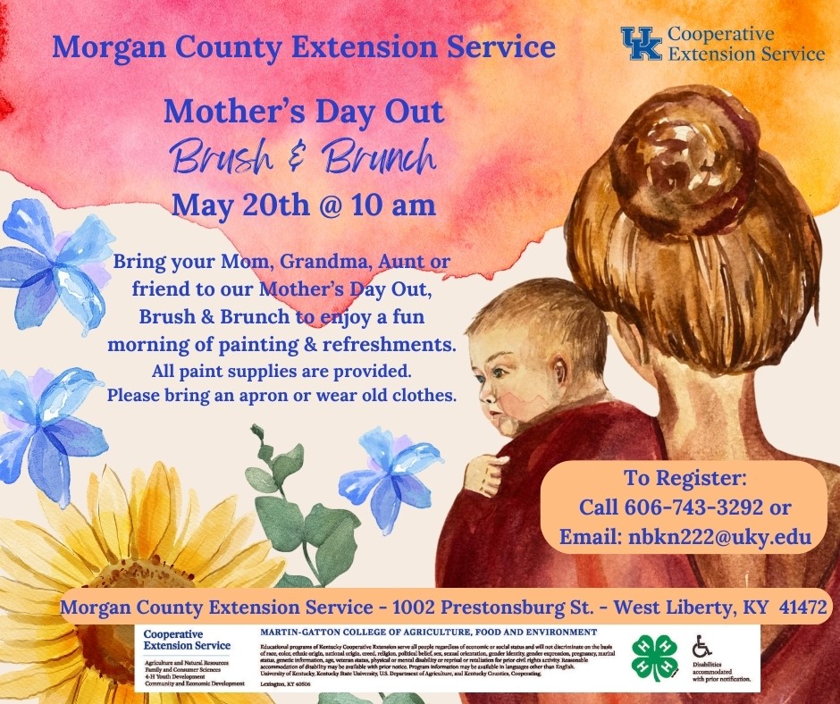 Mother's Day Out, Brush & Brunch Flyer