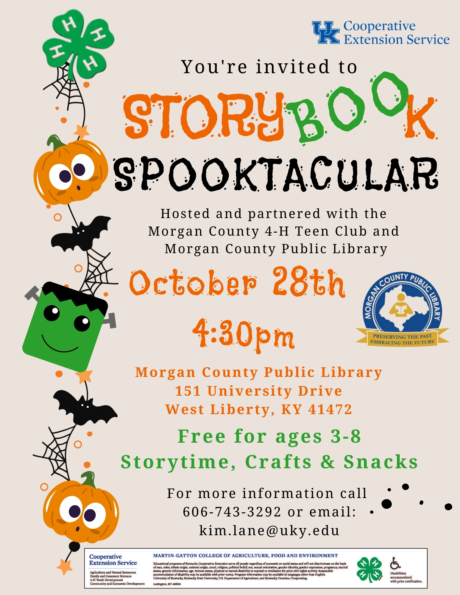 StoryBOOk Spooktacular Flyer